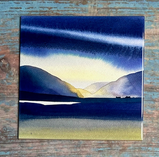 Large ceramic tile/Rainstorm over Hoy