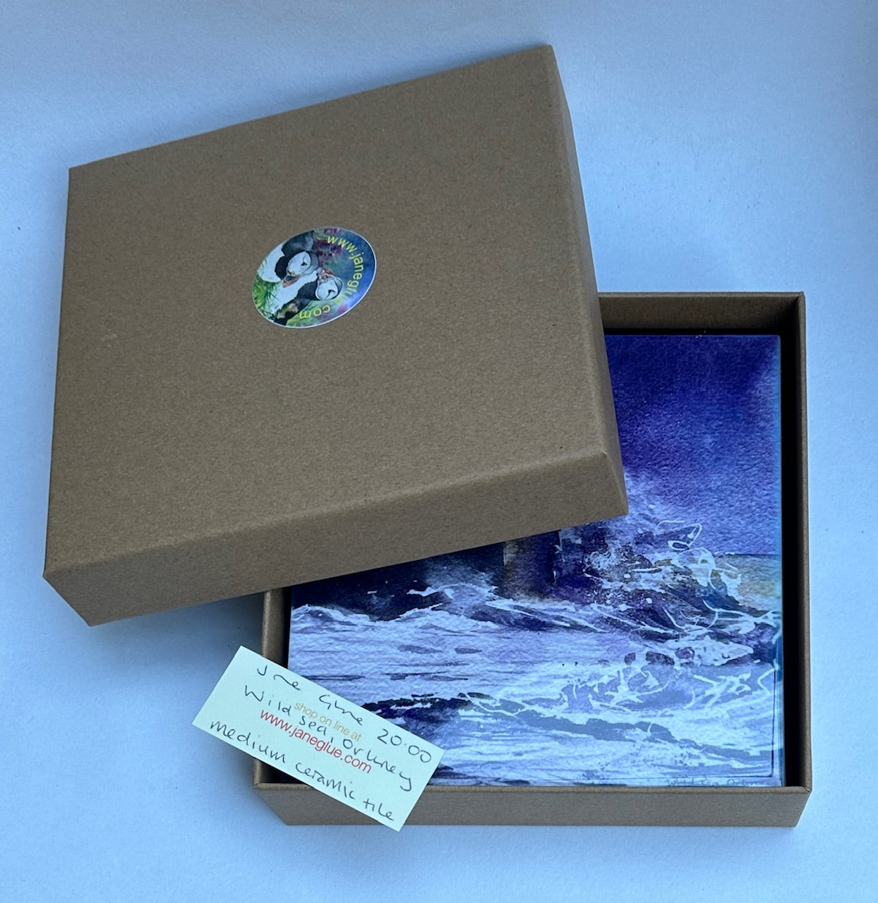 Medium ceramic tile/Wild sea, Orkney