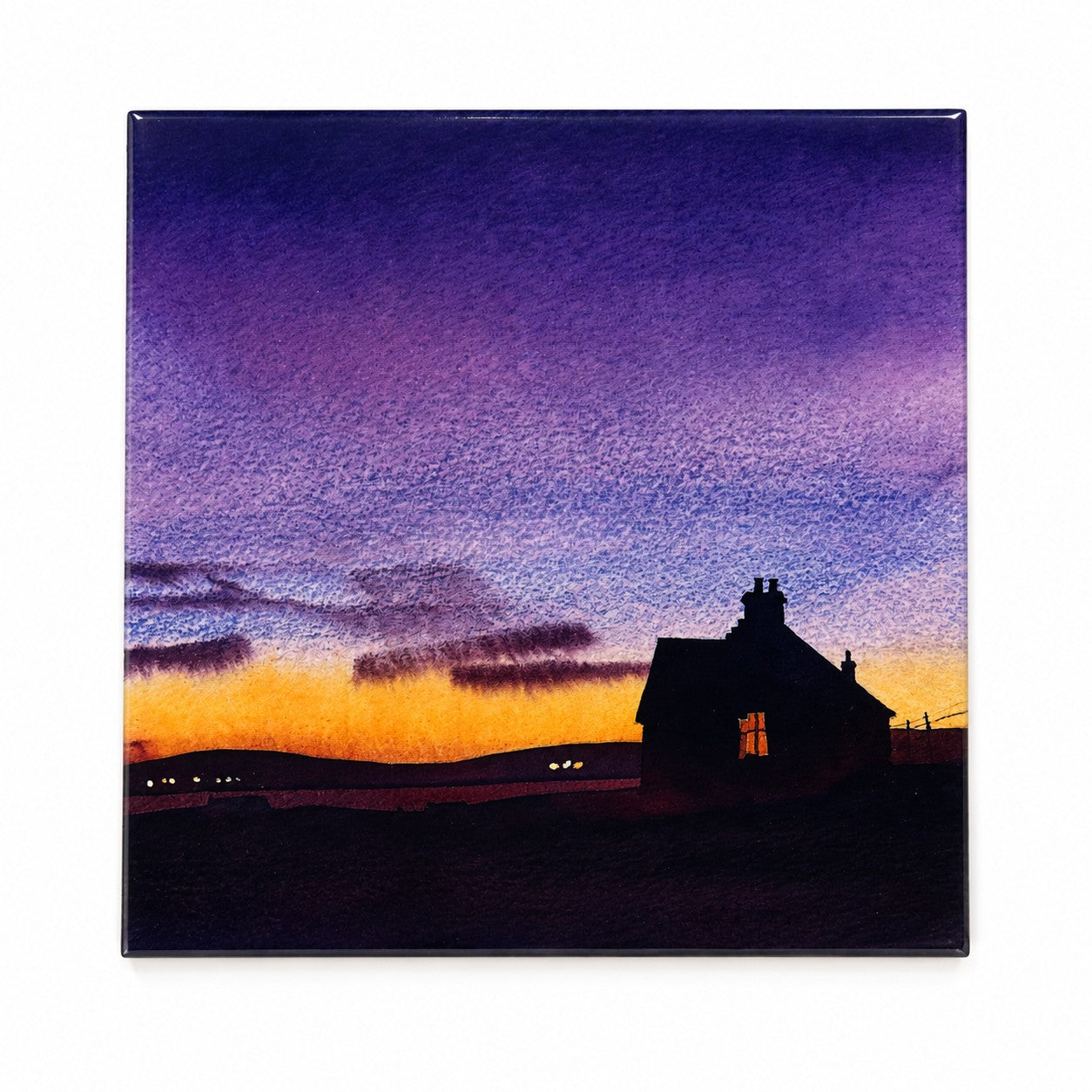 Medium ceramic tile/Night Sky