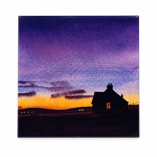 Medium ceramic tile/Night Sky