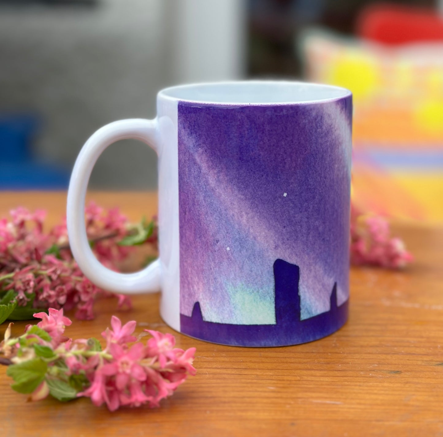 Ceramic mug/Northern skies at The Ring of Brodgar