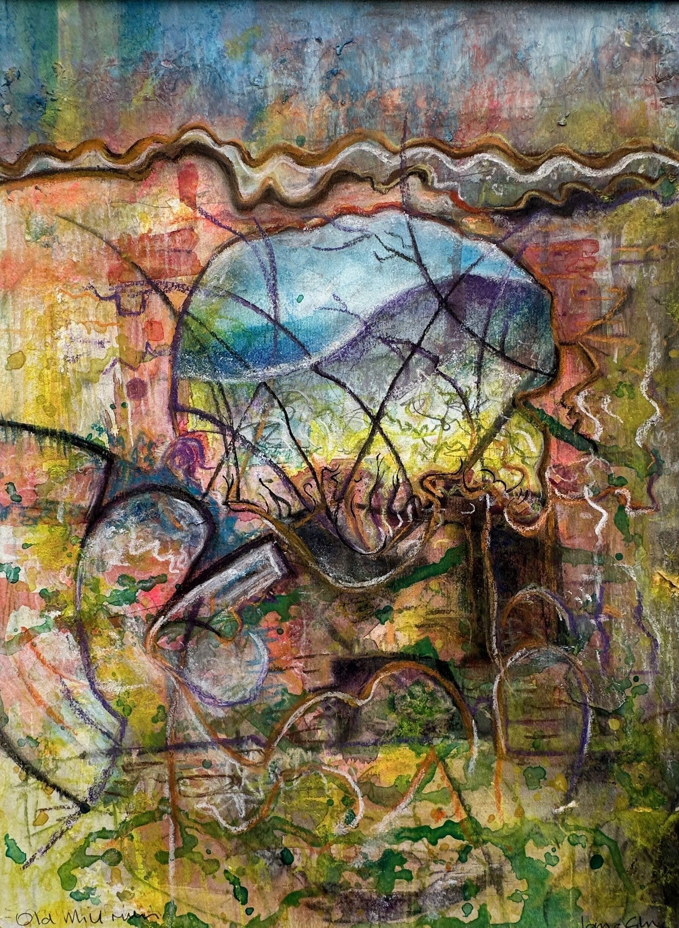 Original painting/Old Mill ruin