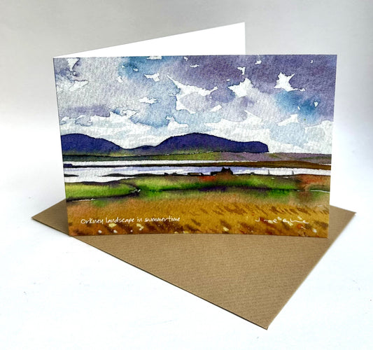 Card - Orkney landscape in summertime