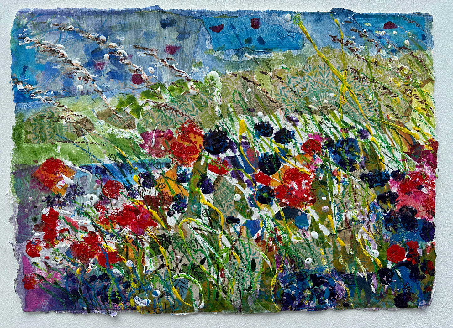 NEW! Original painting/Poppies and cornflowers