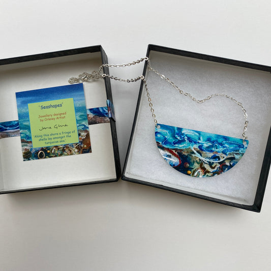 A necklace, Shorelines design by Orkney artist Jane Glue, Scotland