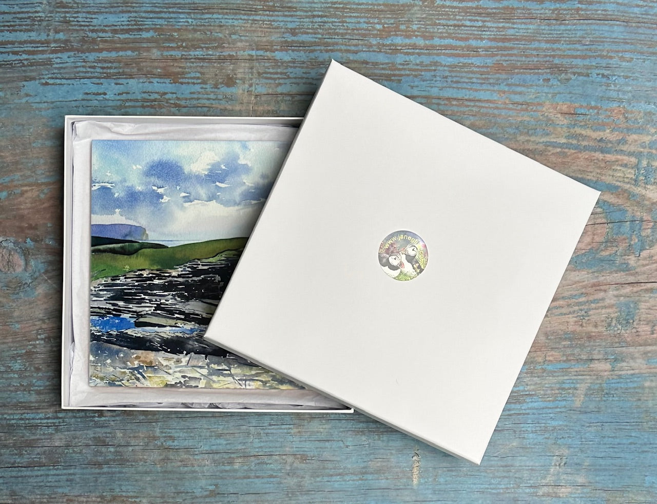 Large ceramic tile/Glittering sea, Yesnaby