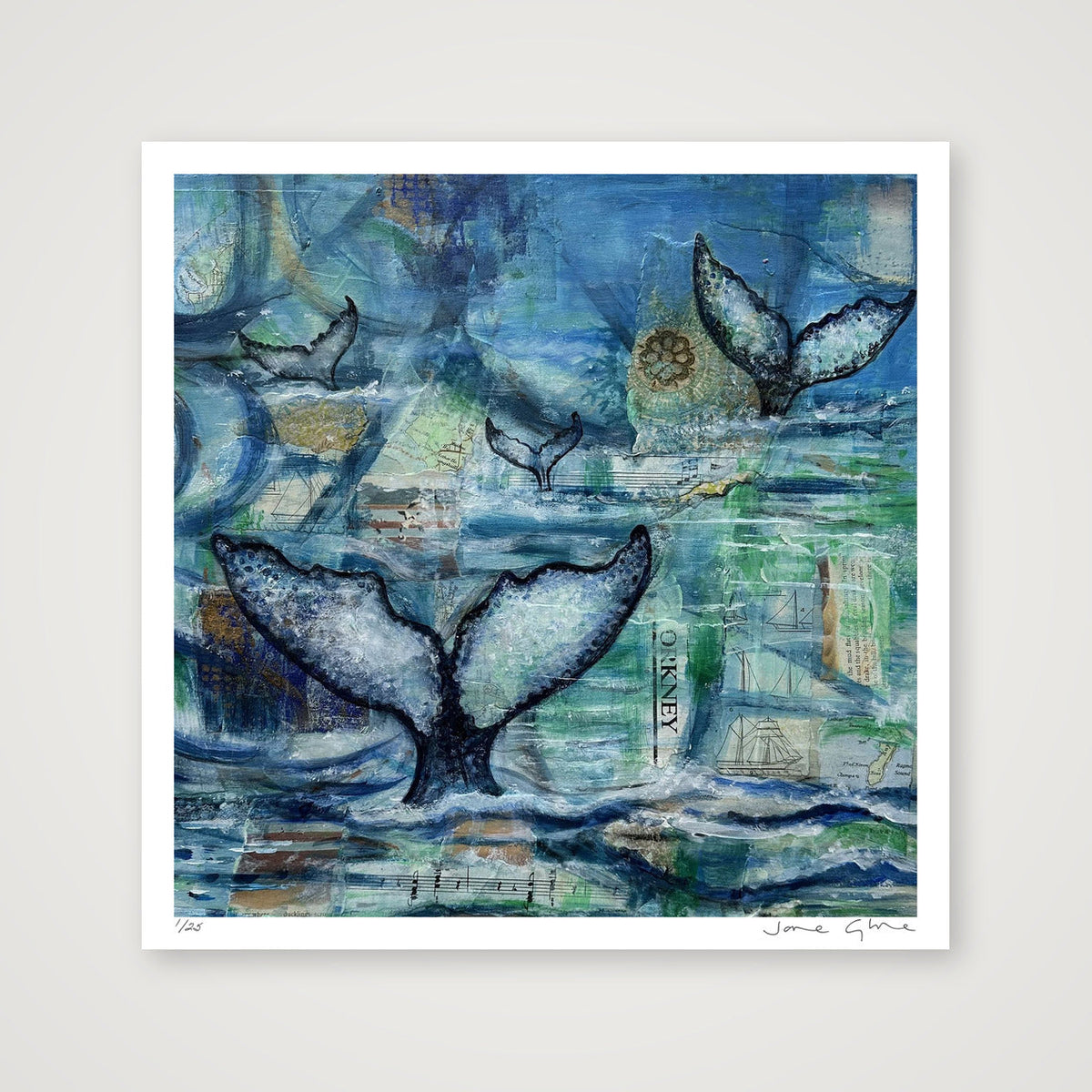 Flukes  — 50×50cm, 20×20" Print only