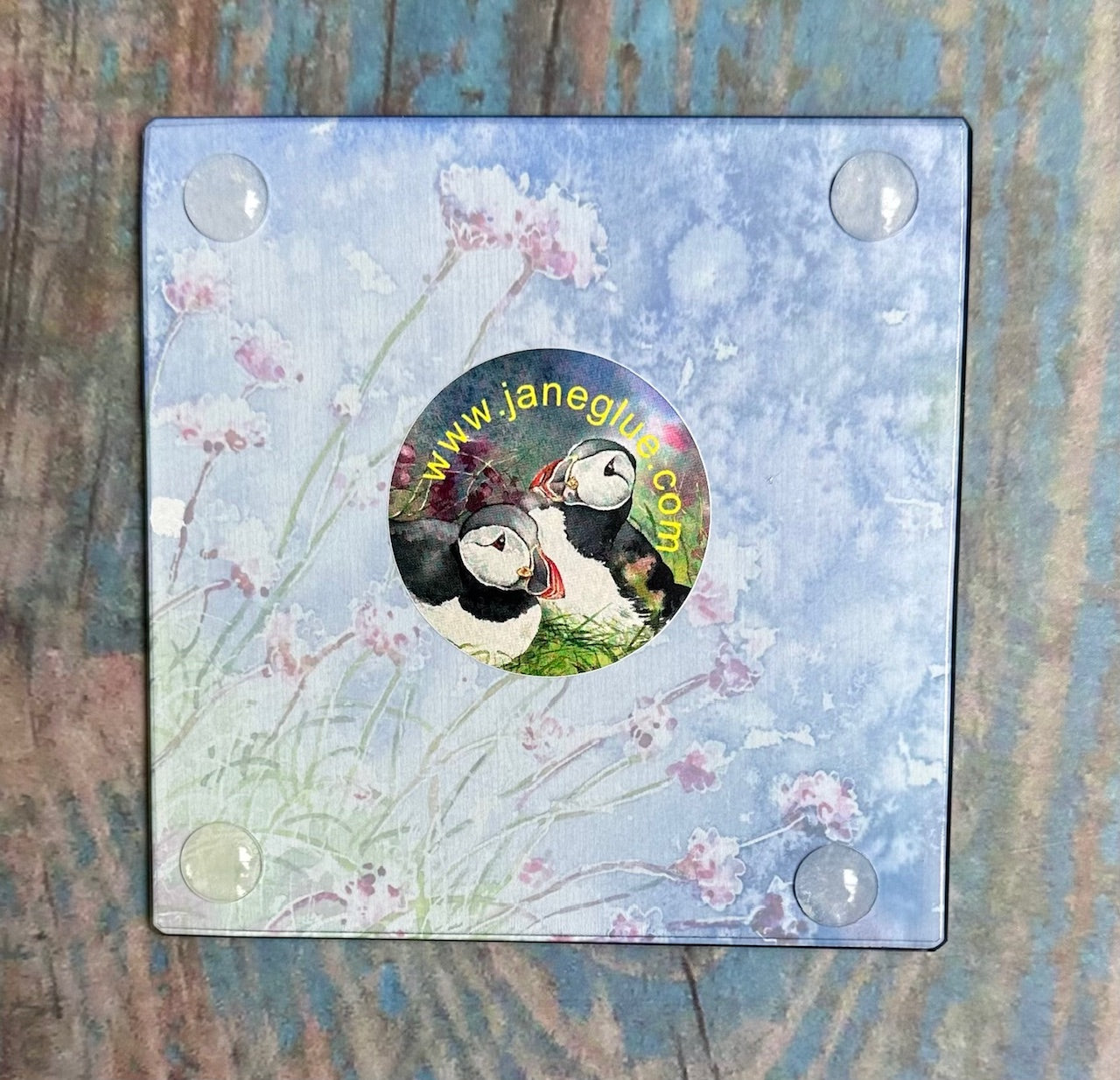 Glass coaster/Glittering seapinks