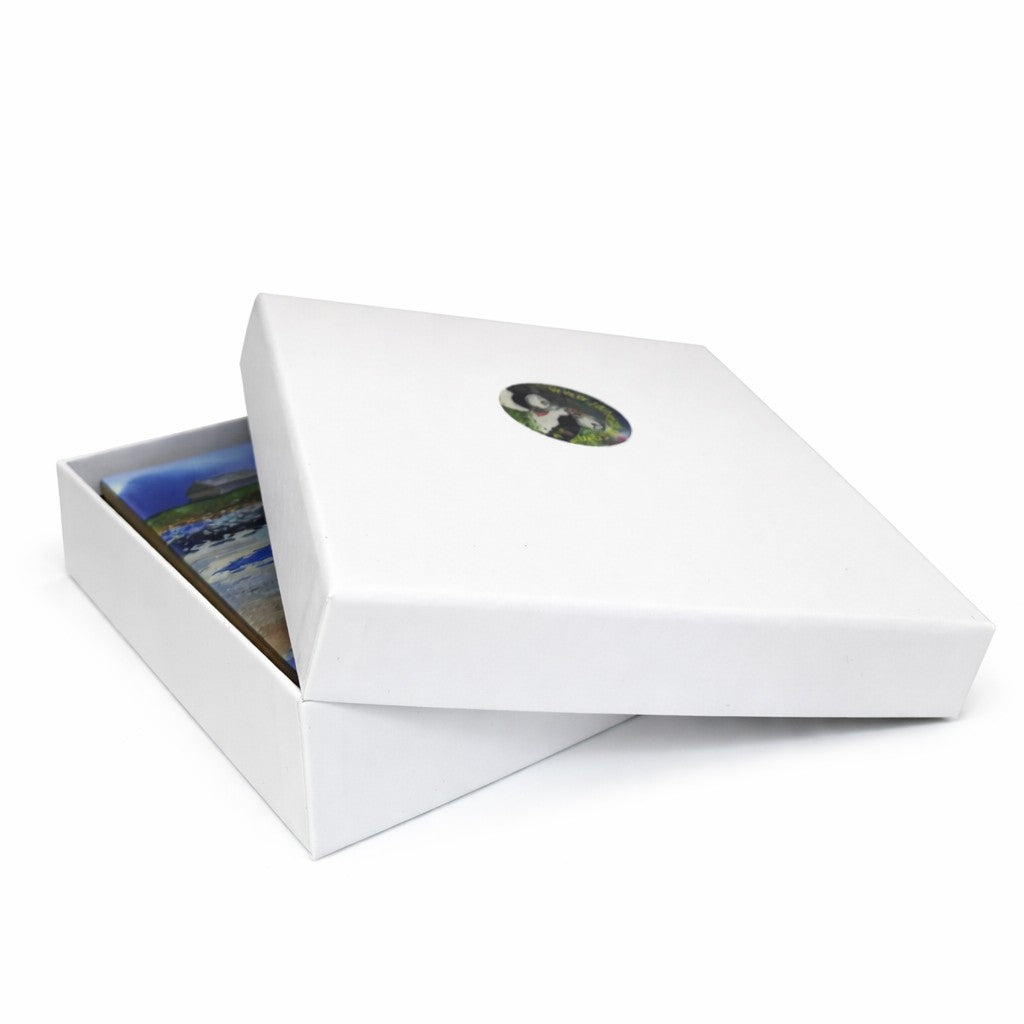 Medium ceramic tile/House with a blue roof