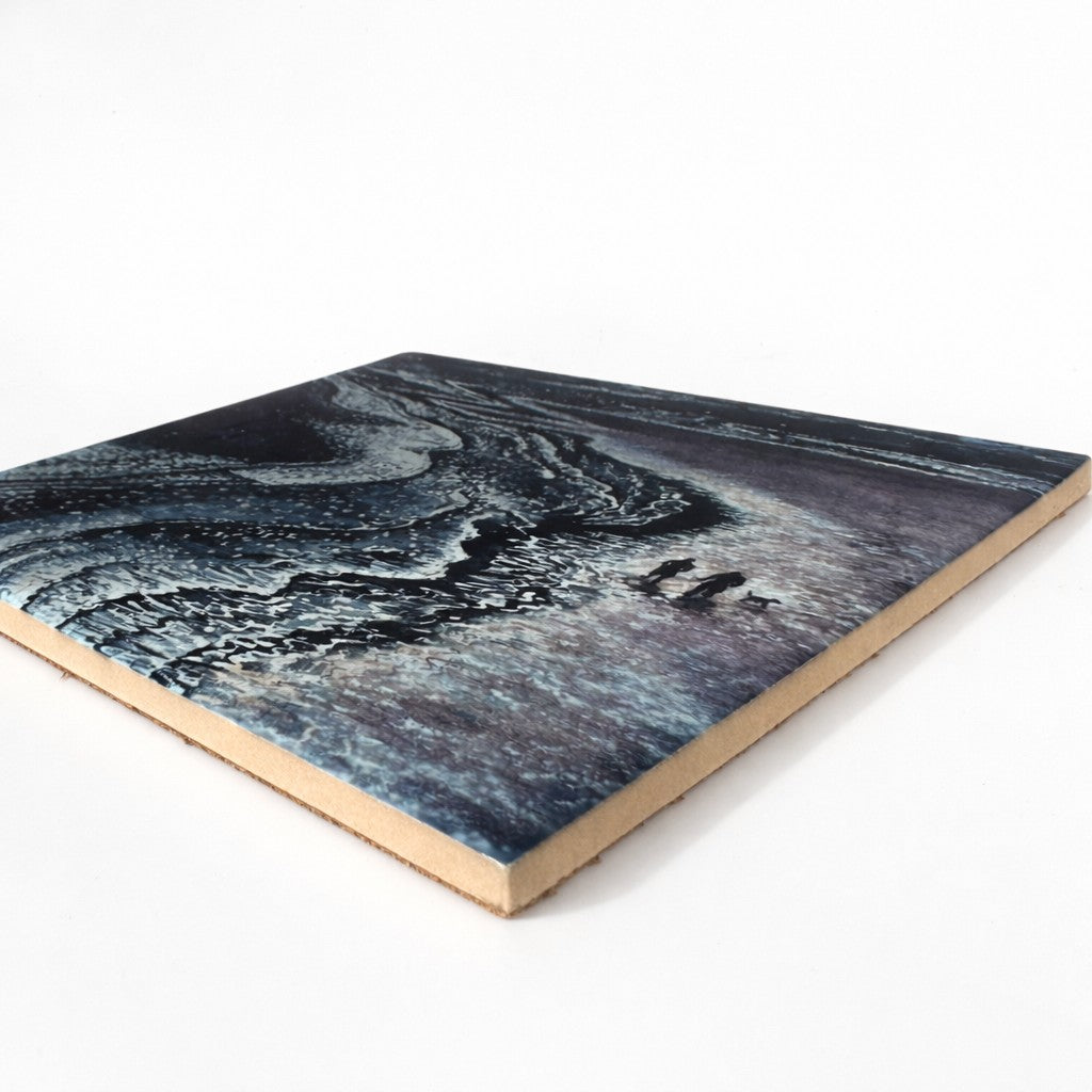 Large ceramic tile/Winter light at Waulkmill bay
