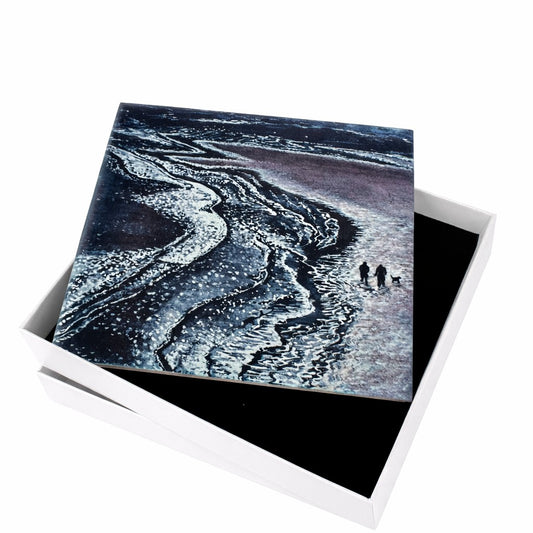 Medium ceramic tile/Winter light at Waulkmill bay