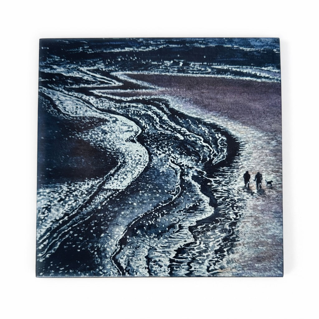 Medium ceramic tile/Winter light at Waulkmill bay