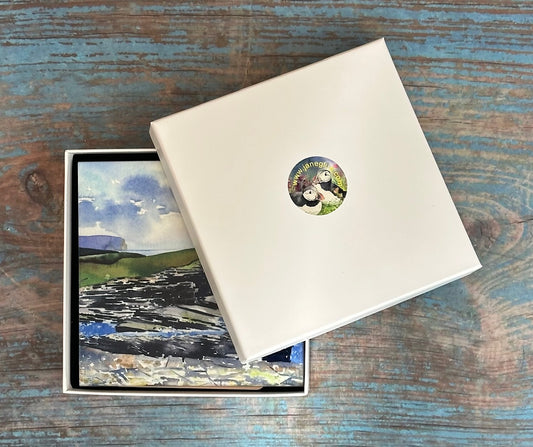 Medium ceramic tile/Glittering sea at Yesnaby