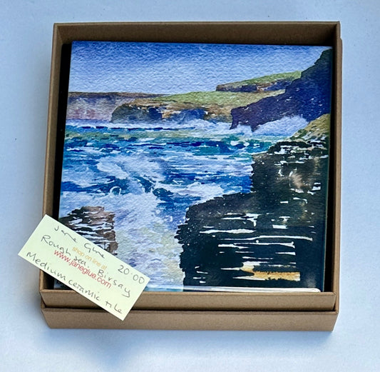 Medium ceramic tile/Rough sea at North Birsay