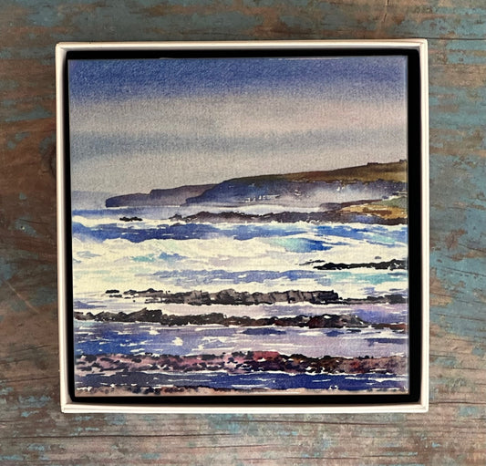 Medium ceramic tile/Rainstorm at North Birsay