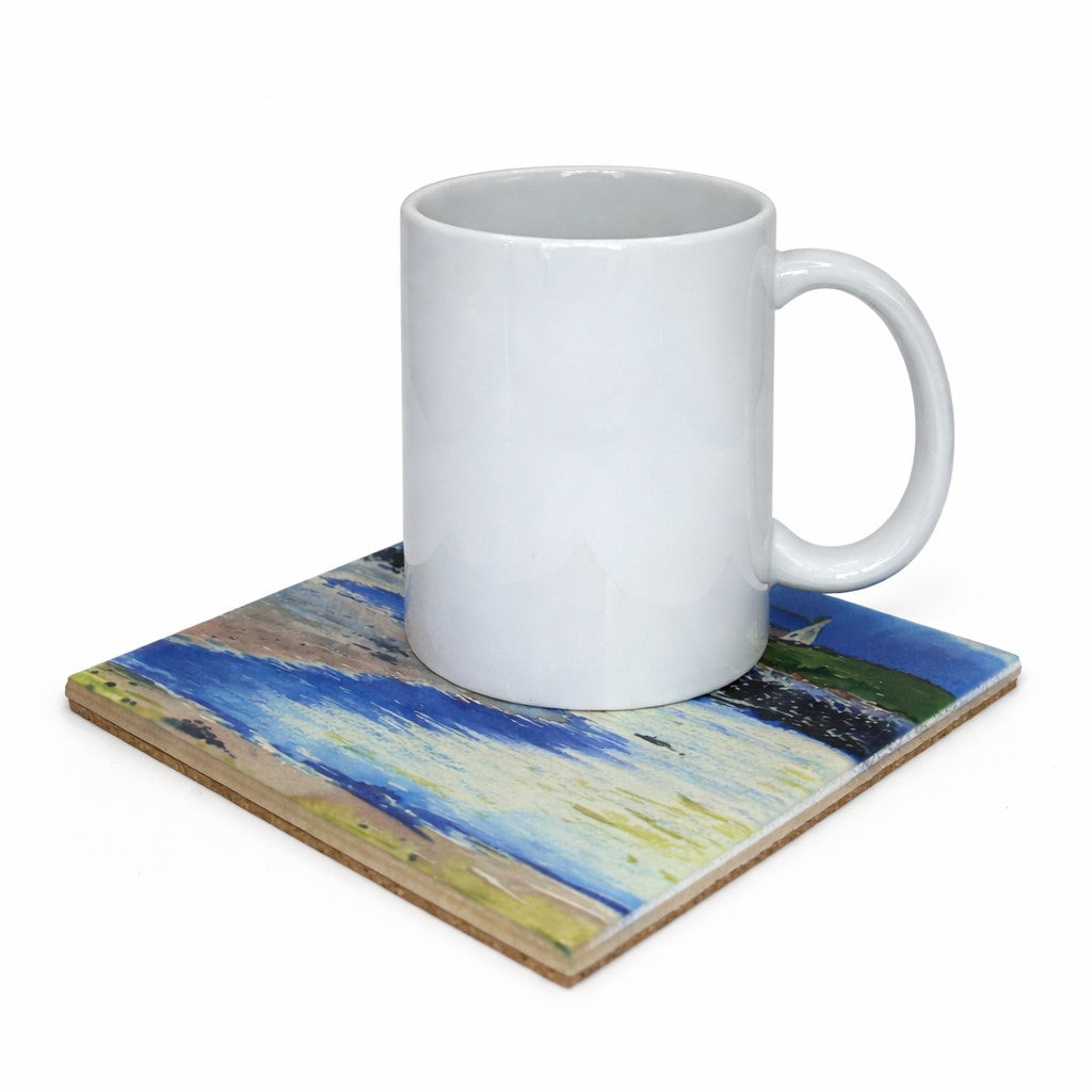 Medium ceramic tile/House with a blue roof