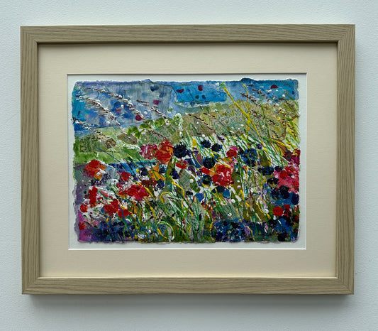 NEW! Original painting/Poppies and cornflowers