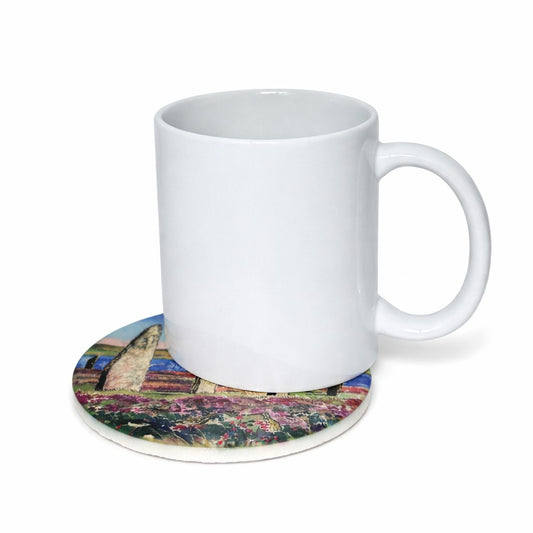 Ceramic coaster/ Oystercatchers and curlews at The Ring of Brodgar