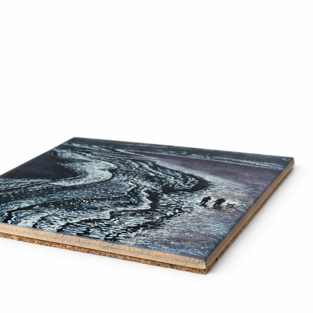 Medium ceramic tile/Winter light at Waulkmill bay