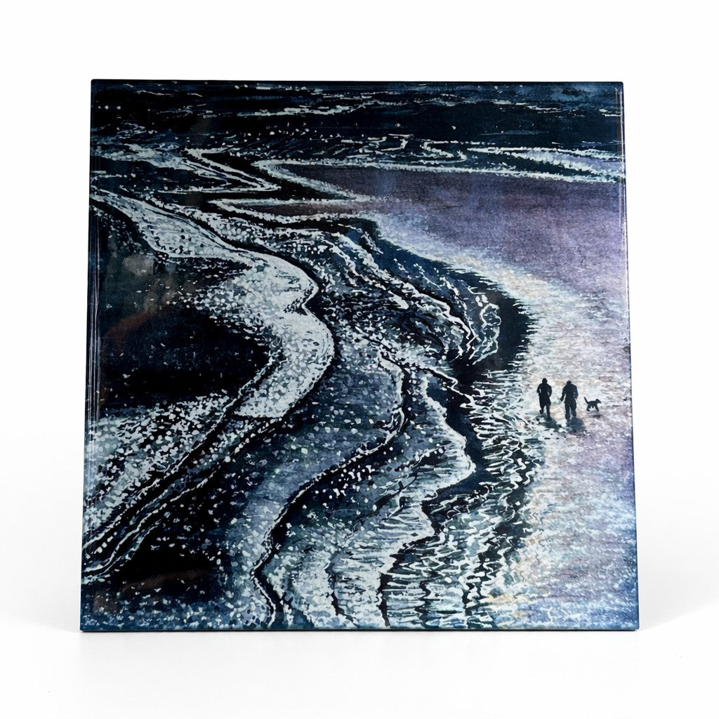 Large ceramic tile/Winter light at Waulkmill bay