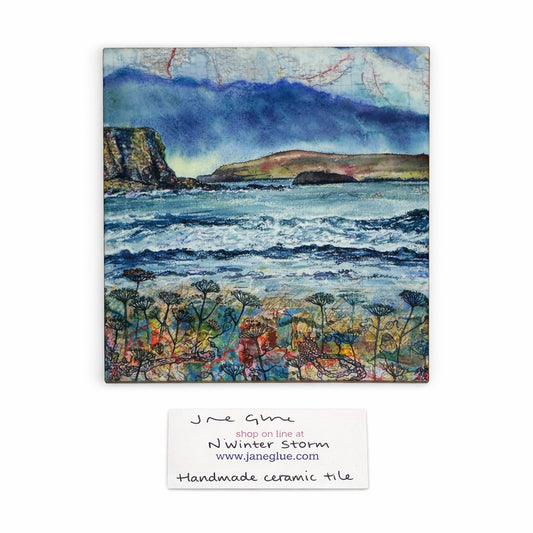 Medium ceramic tile/Winter storm