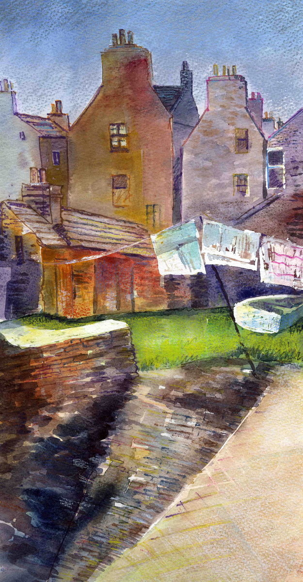 Limited edition print/Stromness washing line