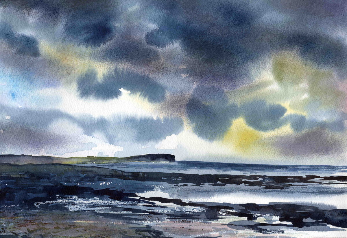 Limited edition print/Dark Clouds over Marwick head, Orkney