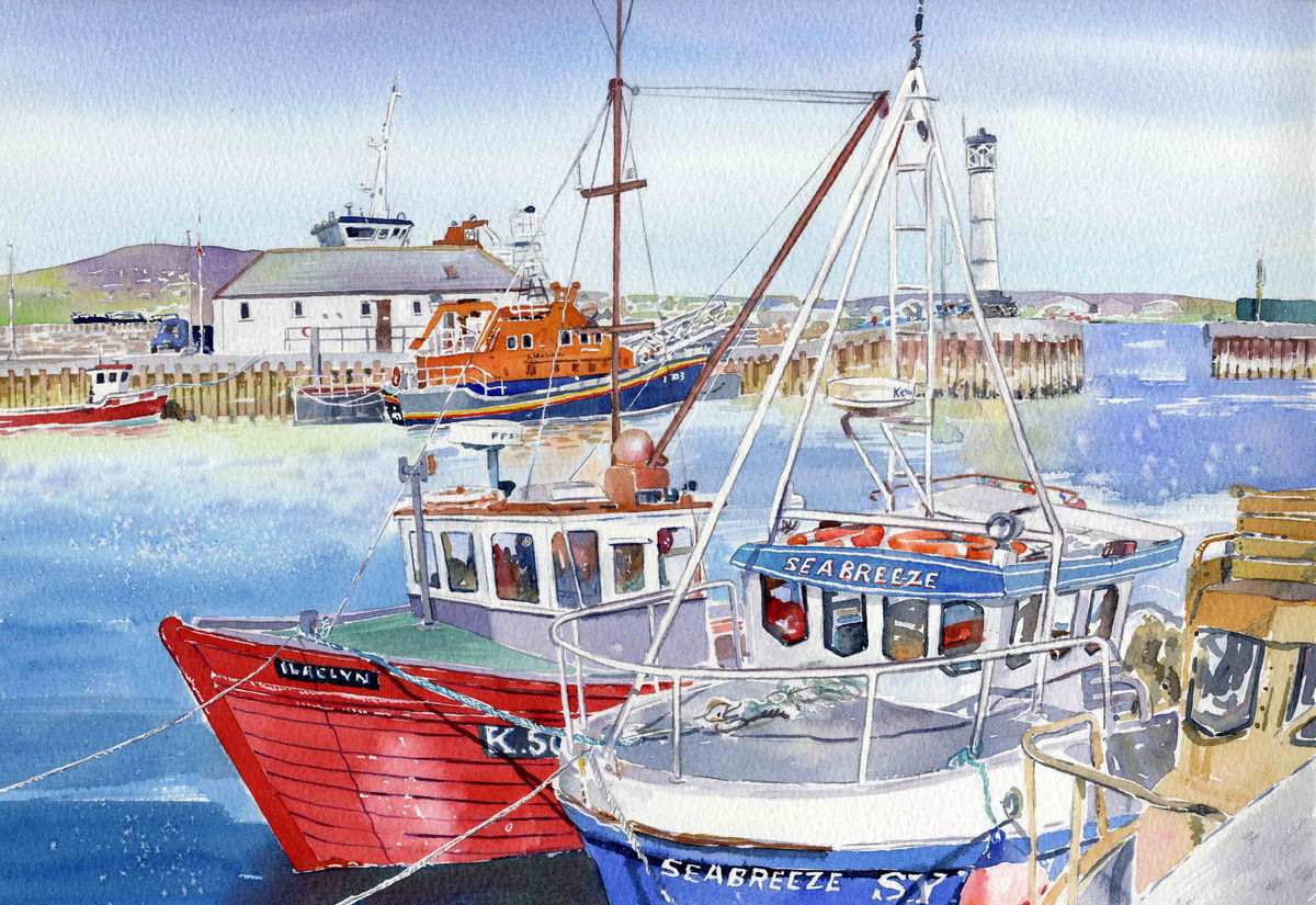 Limited edition print/The lifeboat at Kirkwall Harbour