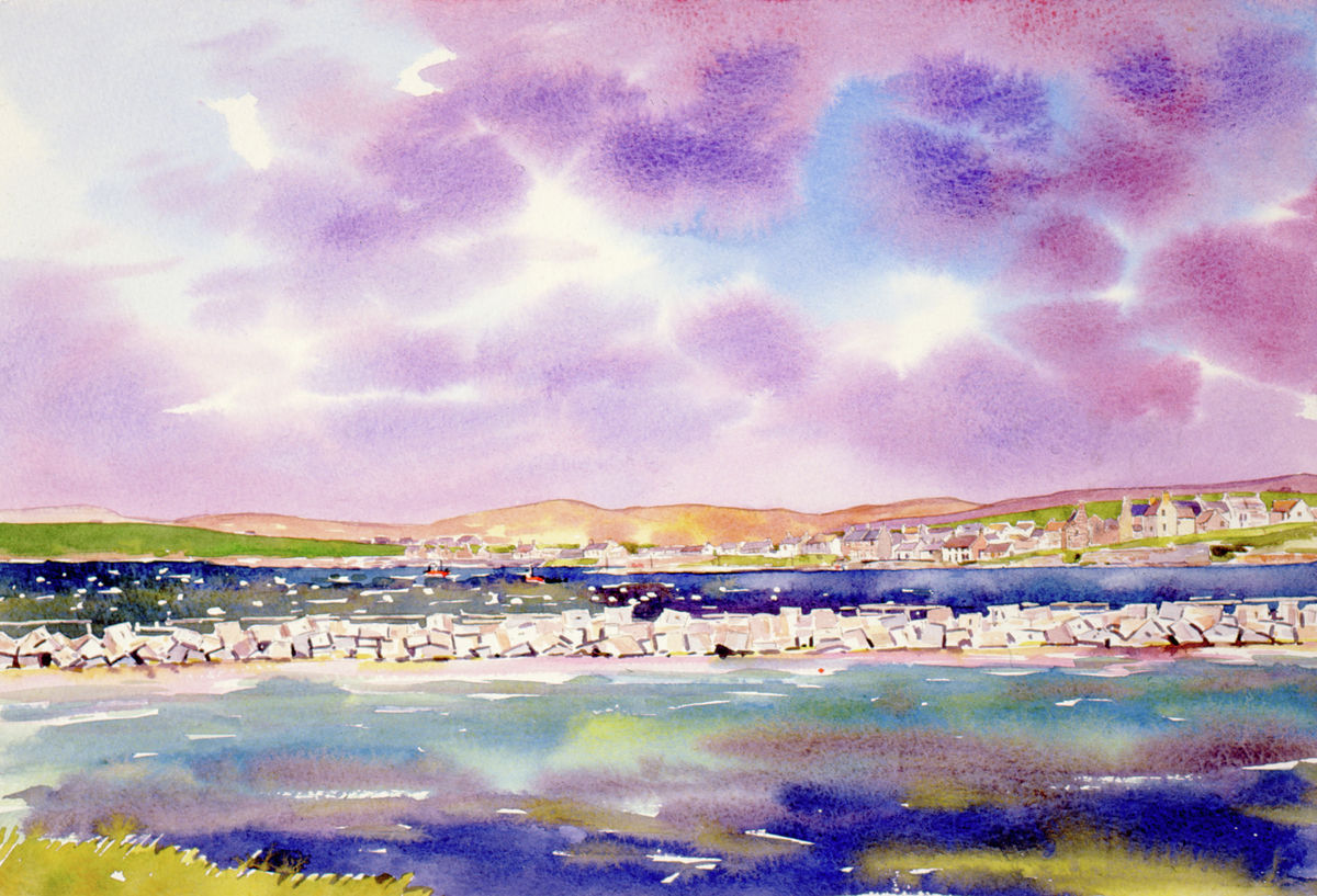 Limited edition print/The first Churchill barrier, Orkney