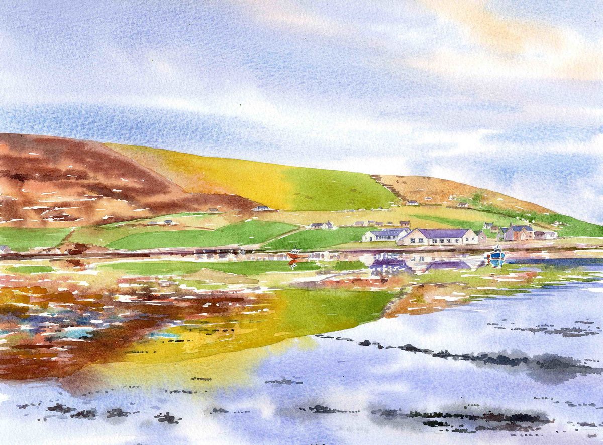 Limited edition print/Reflections in Finstown Bay, Orkney