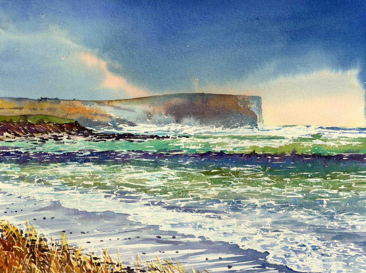 Limited edition print/Stormy sea at Birsay, Orkney