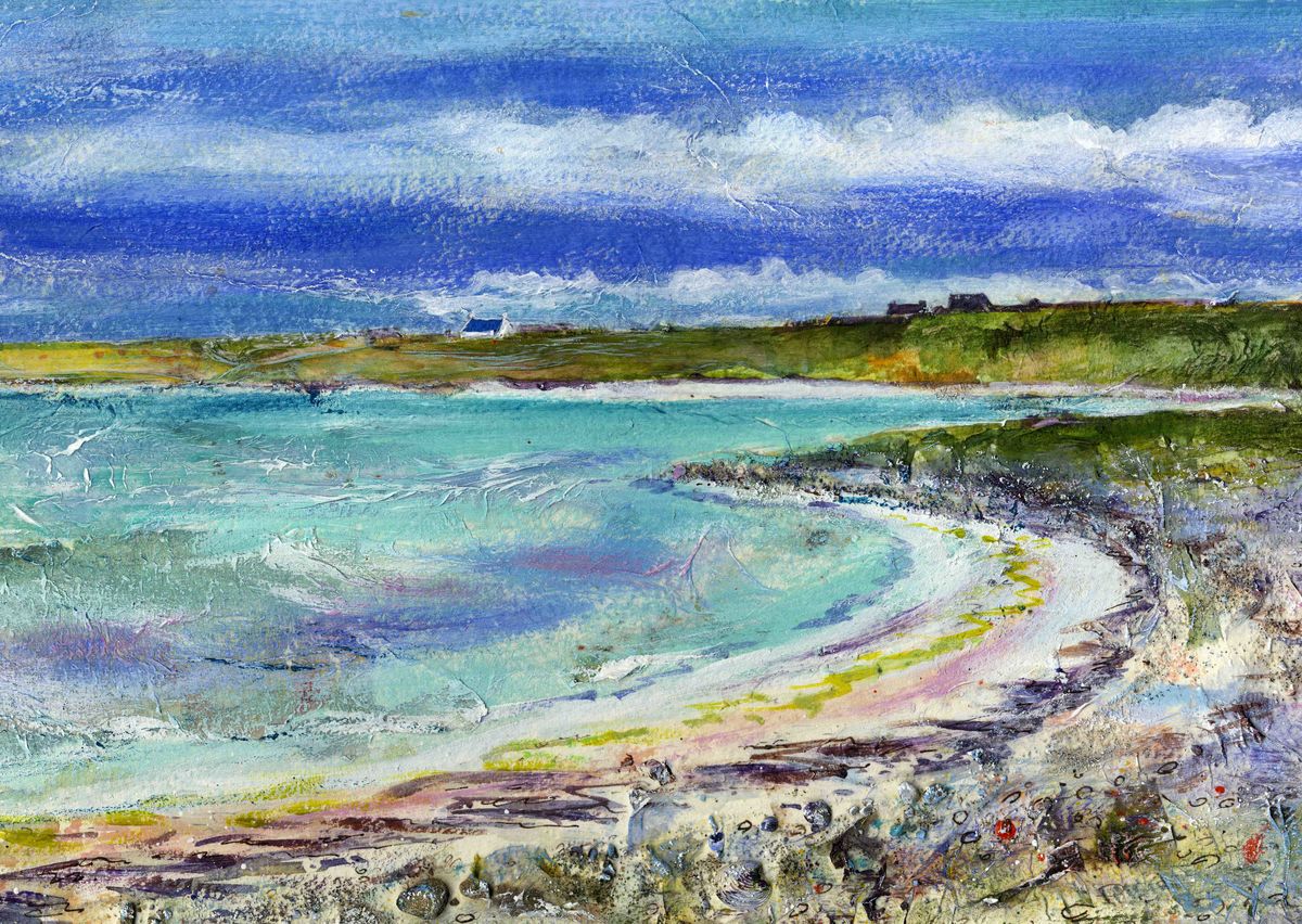 Limited edition print/Turquoise sea on a summers day in Westray