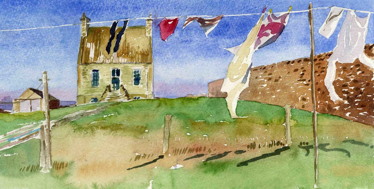 Limited edition print/John Rae's home with washing line