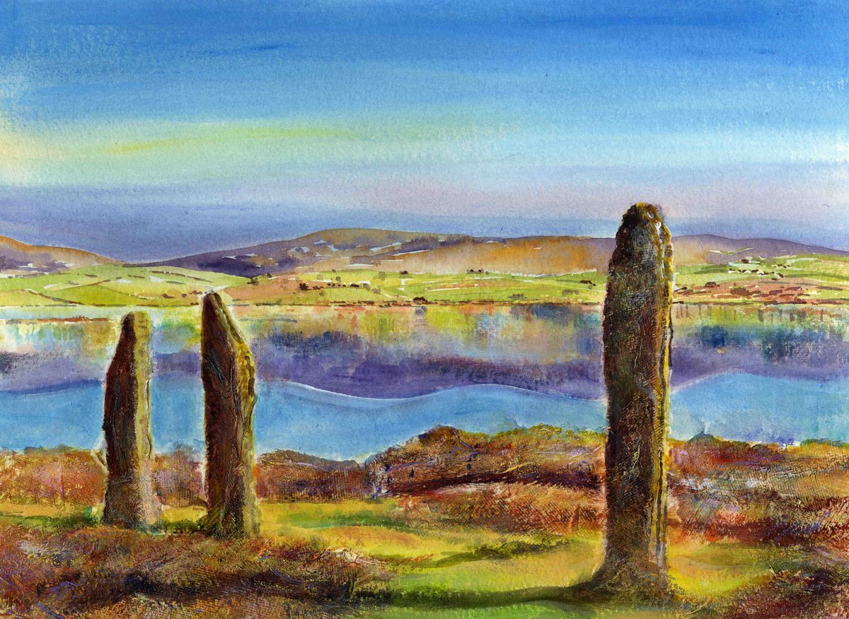 Limited edition print/Winter sunlight at The Ring of Brodgar