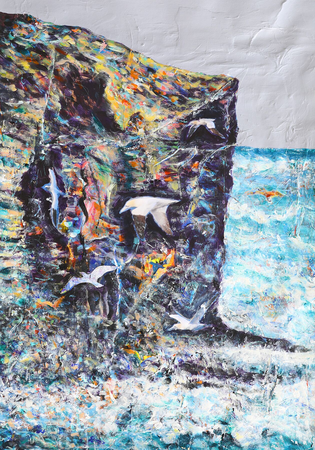 Limited edition print/Wild sea with birds