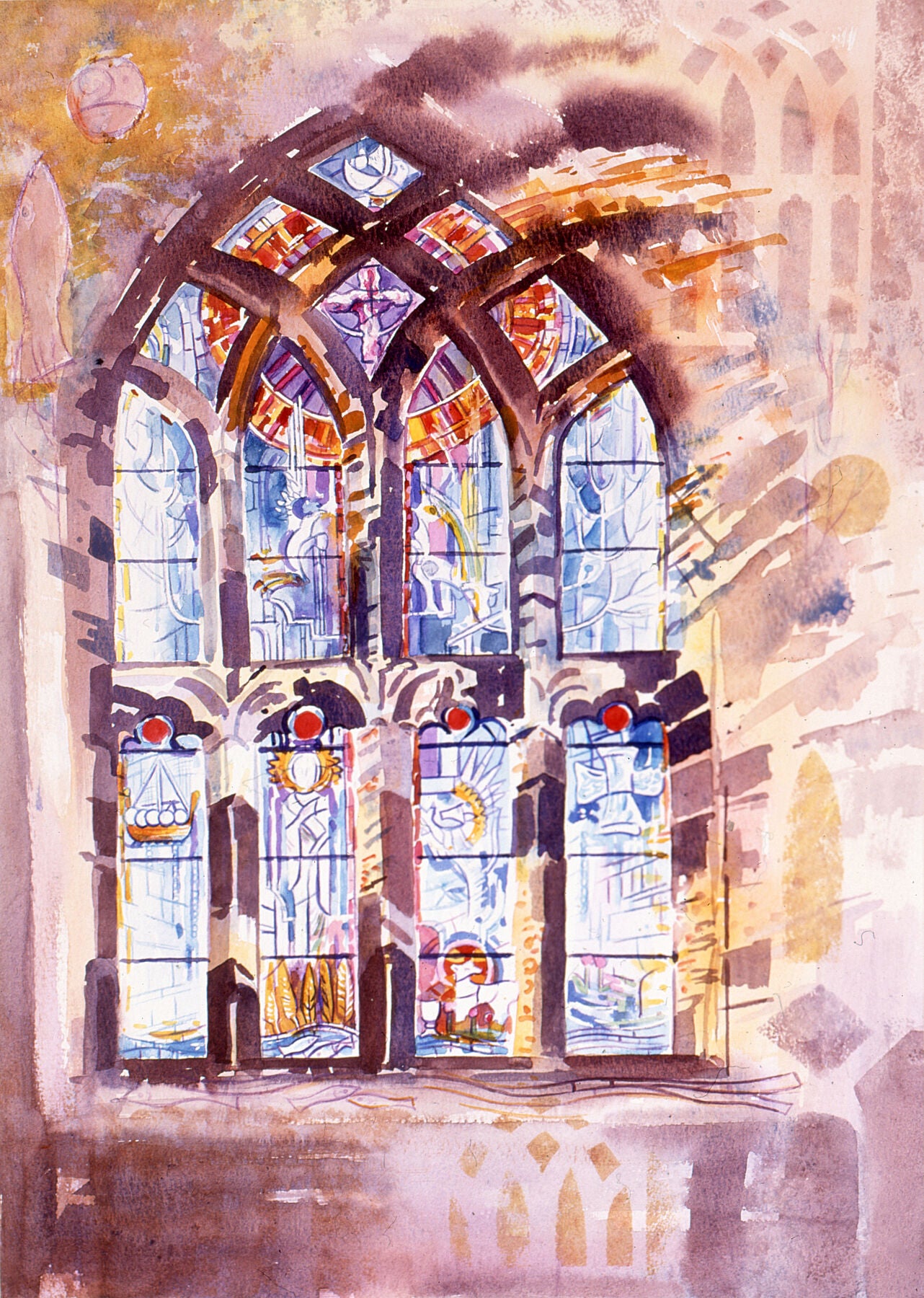 Limited edition print/The new window at St Magnus cathedral