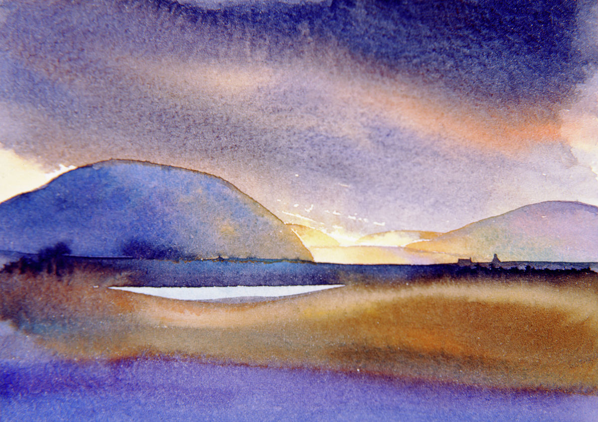 Limited edition print/The Hoy hills from Stenness, Orkney