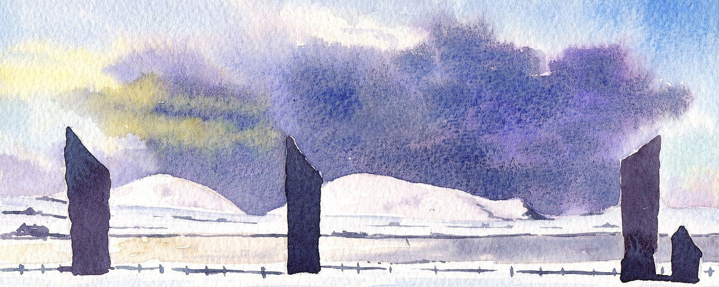 Limited edition print/Snowy day at The Ring of Brodgar