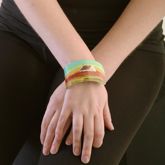 Jewellery by Jane Glue, 'Wildflower field' Cuff bracelet