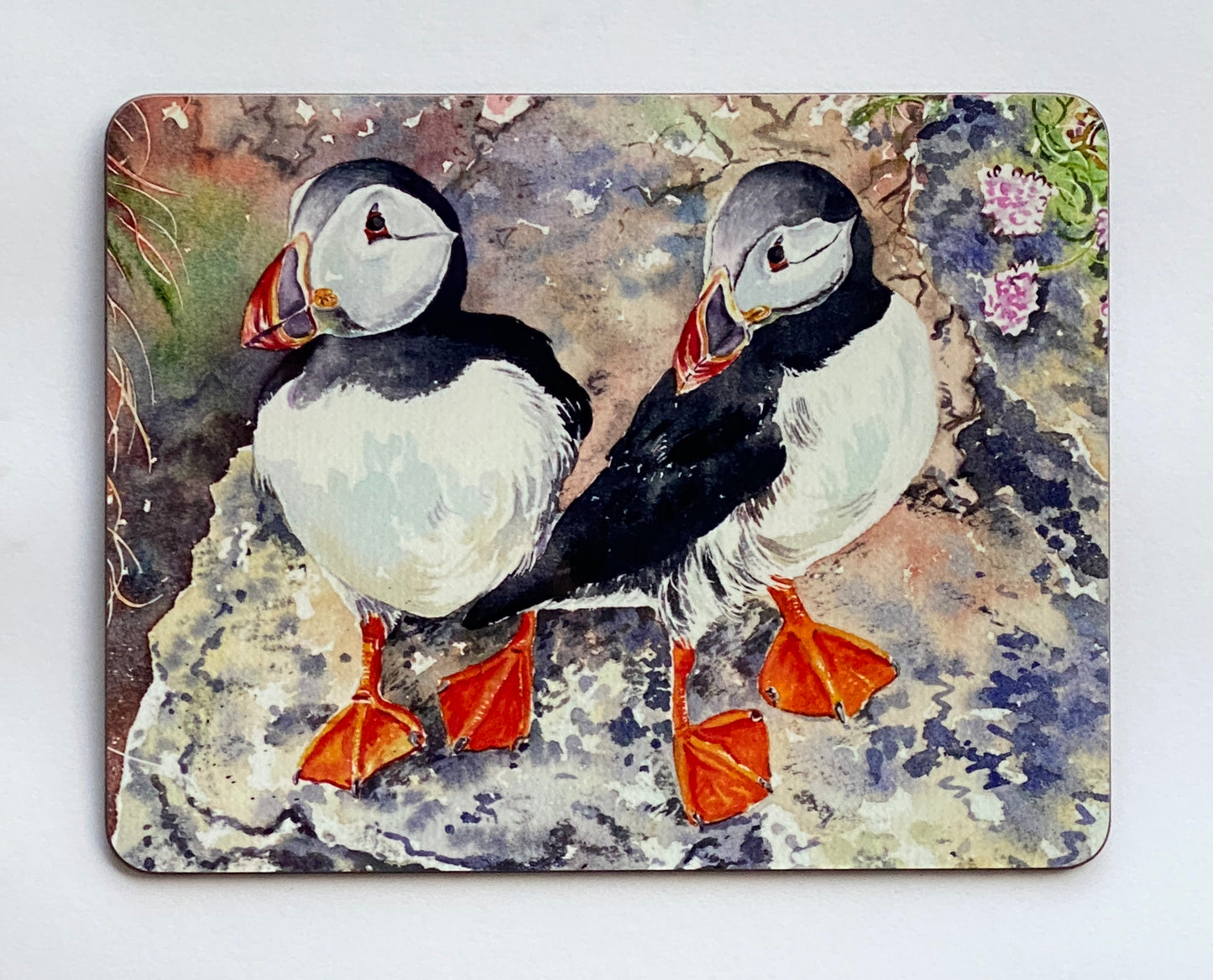 Designer tablemat/Puffin twins