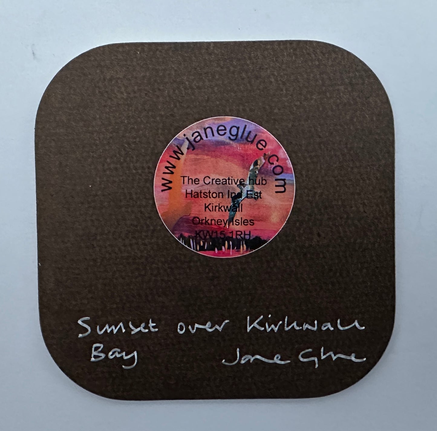Designer coaster/Sunset over Kirkwall bay