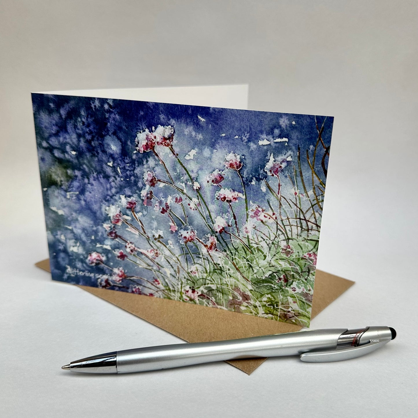 Card -  Glittering seapinks