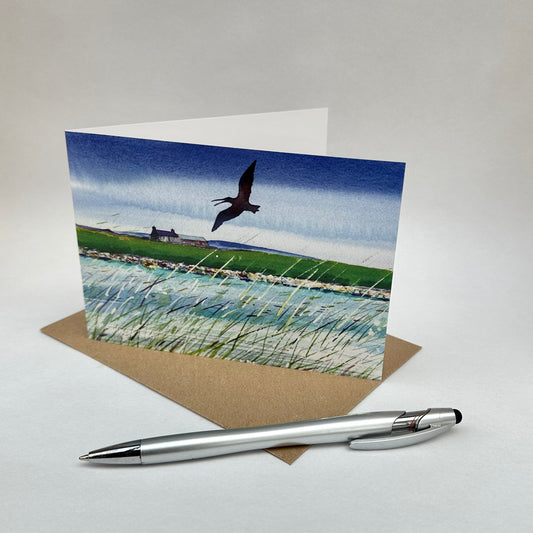 Card -  Curlew in flight