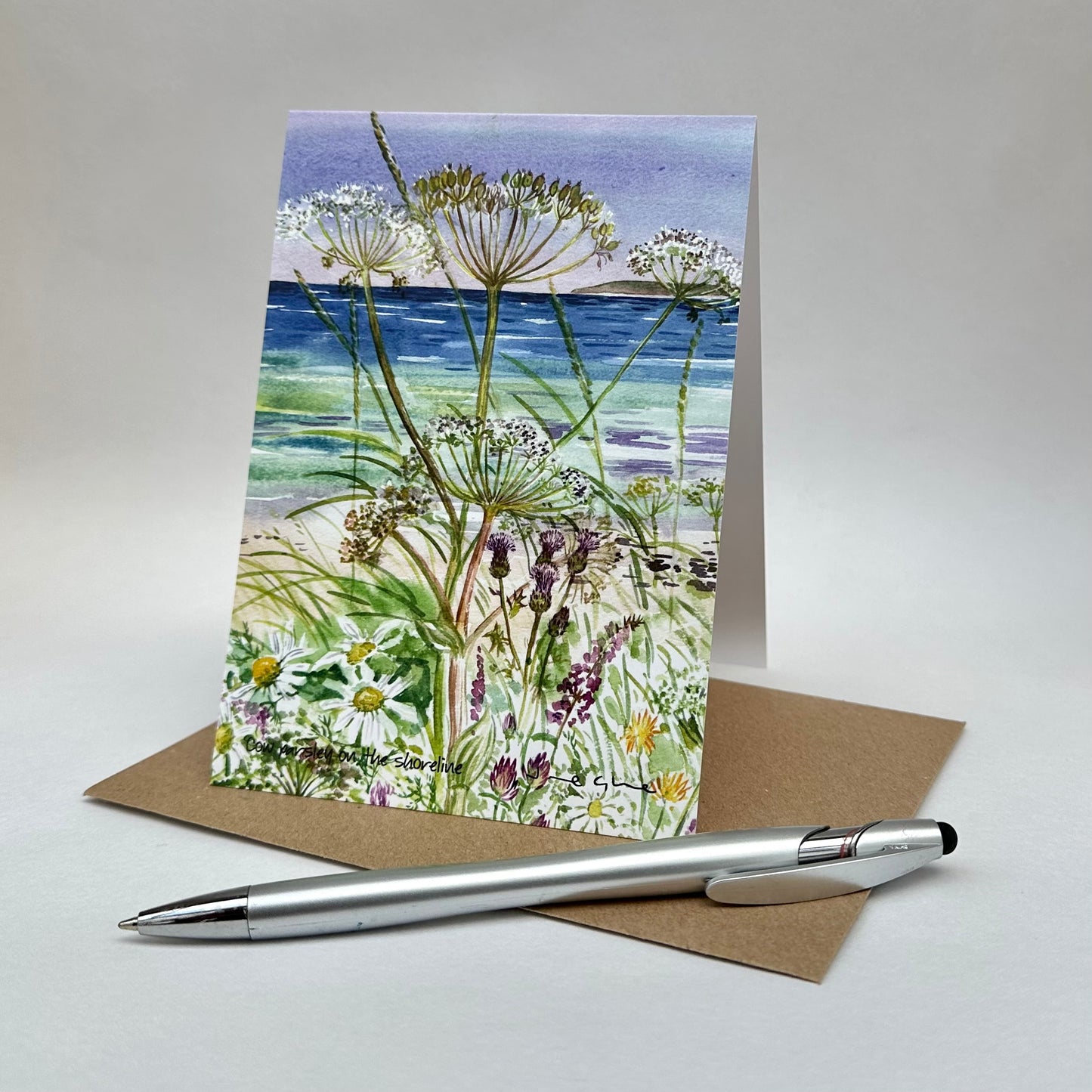 Card - Cow parsley on the shoreline