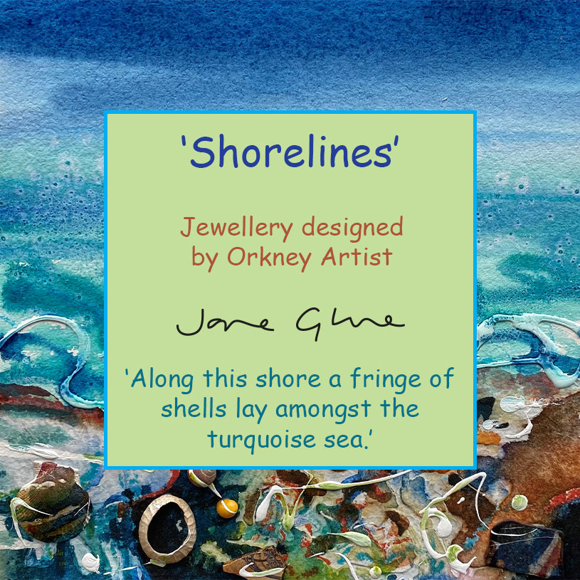 Jewellery by Jane Glue, 'Shorelines' Pendant/small semi-circle