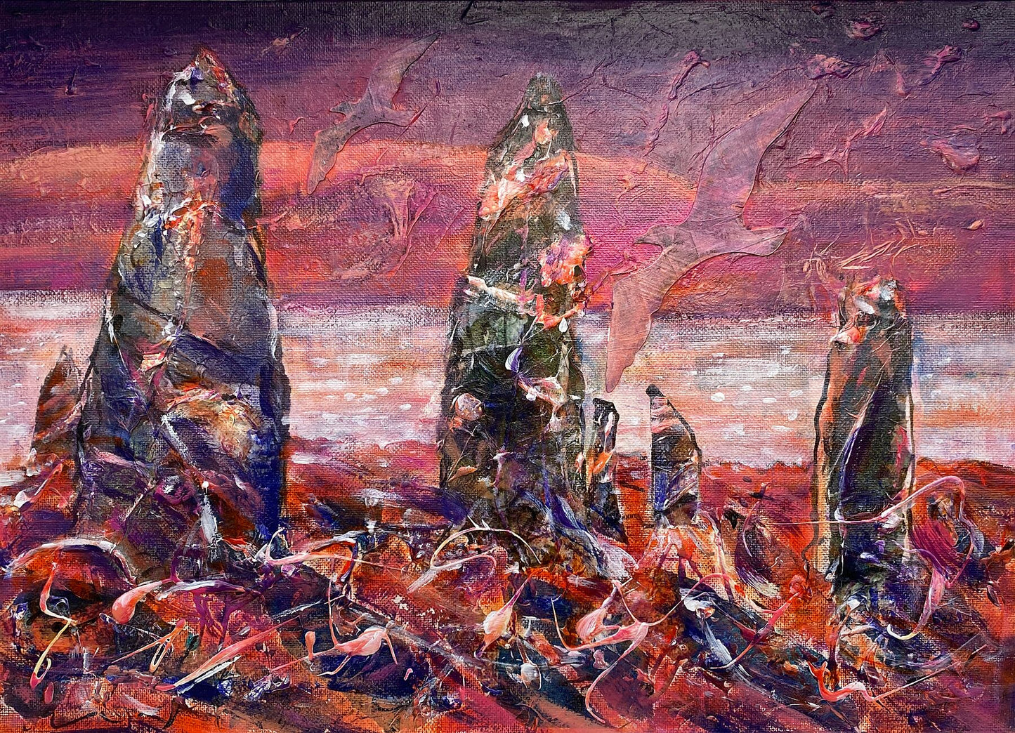 Limited edition print/Wild Sunset at The Ring of Brodgar
