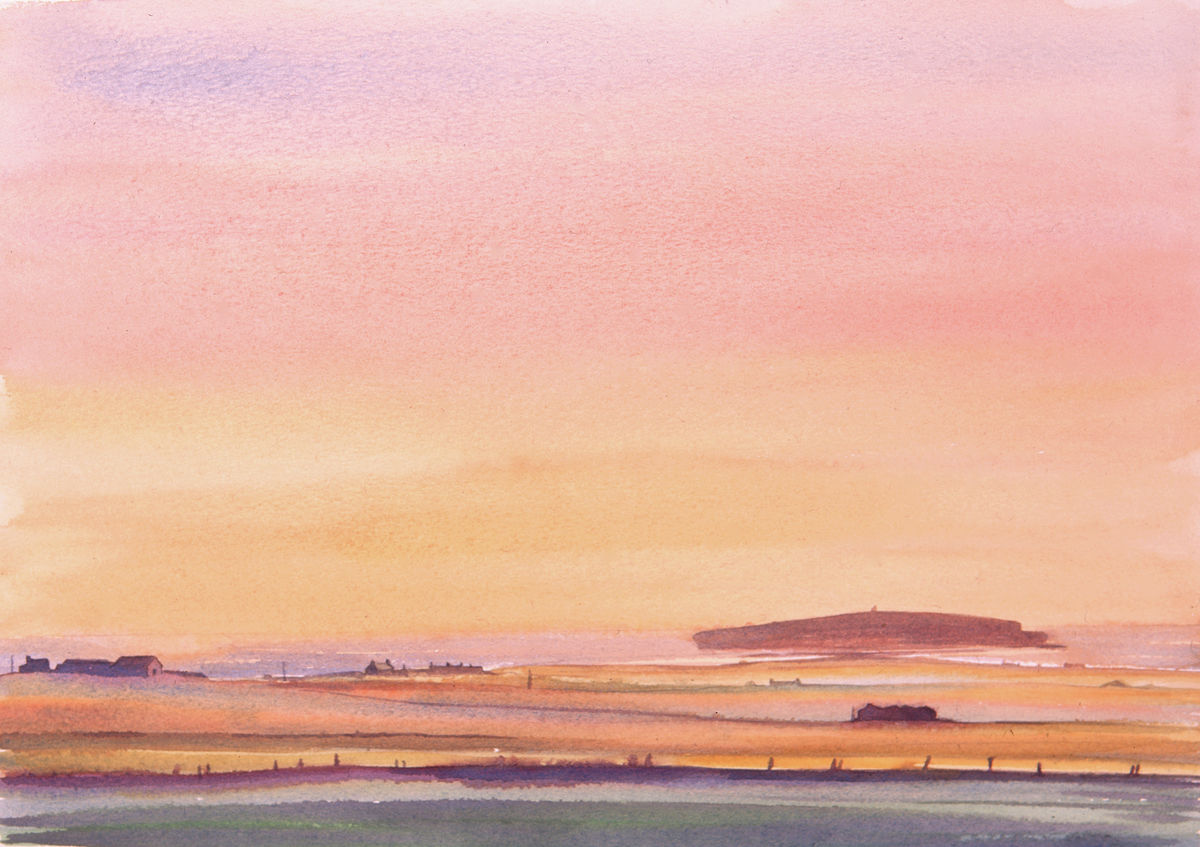 Limited edition print/Sunset at The Brough of Birsay in Orkney