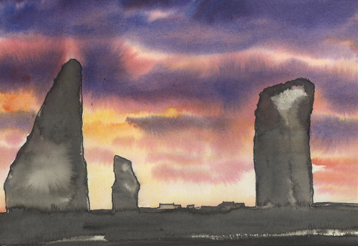 Limited edition print/Dark stones at The Ring of Brodgar, Orkney